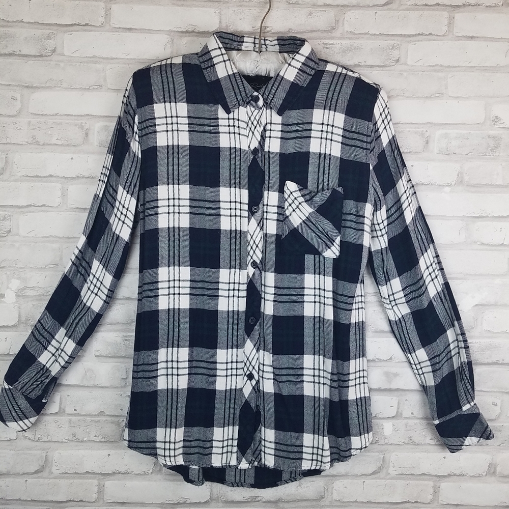 RAILS Plaid Flannel High Low Button Down S…